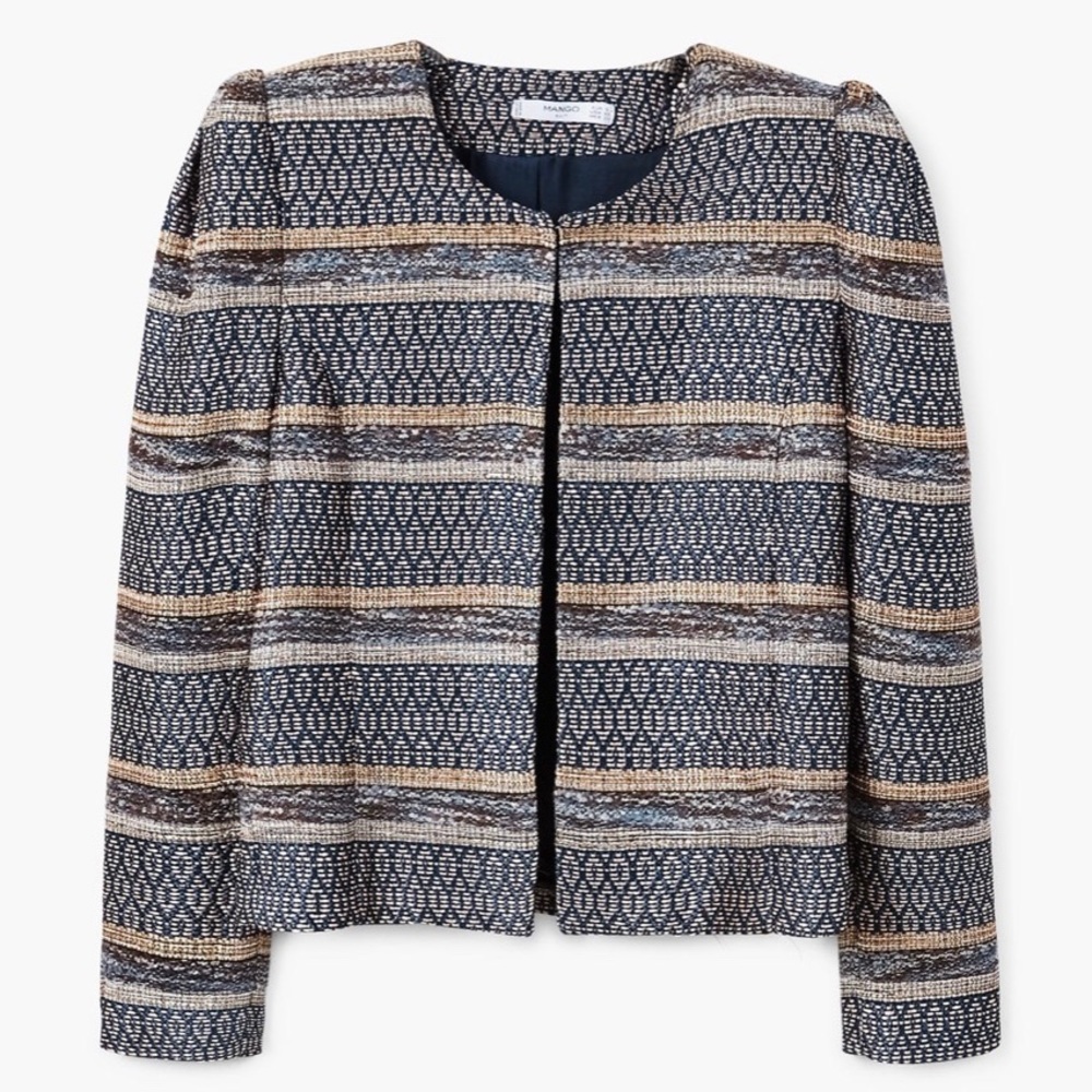MANGO Geometric Embroidery Jacket (BNWT)